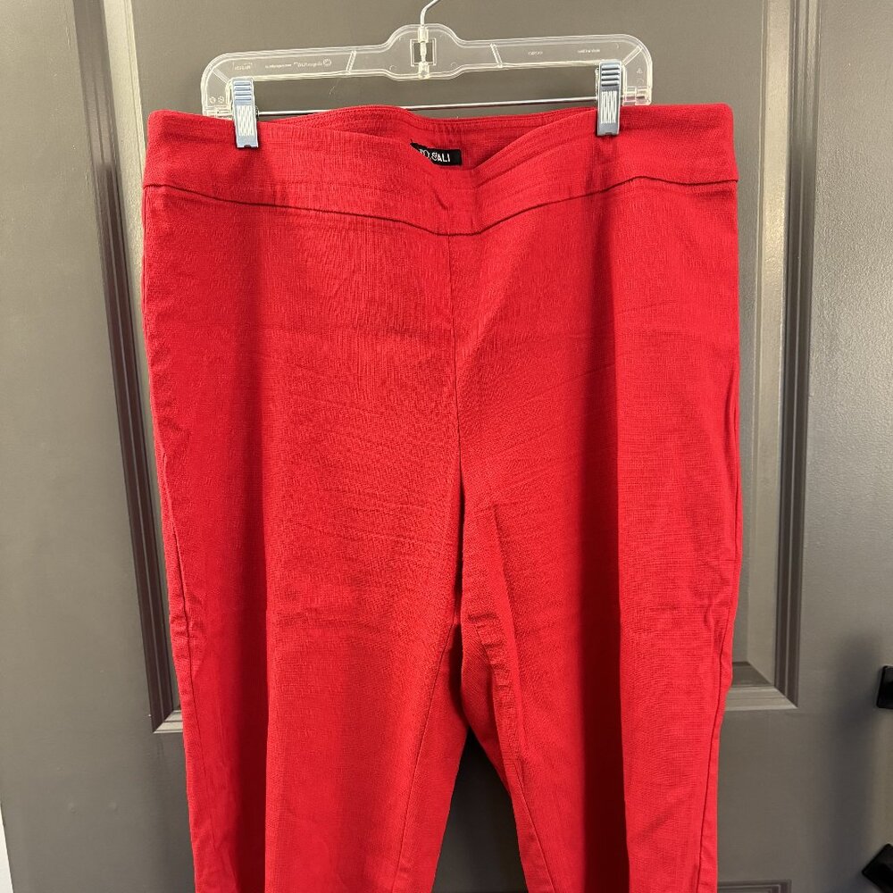 Red Crop Pant with Gold Buttons at ankle - Size 18